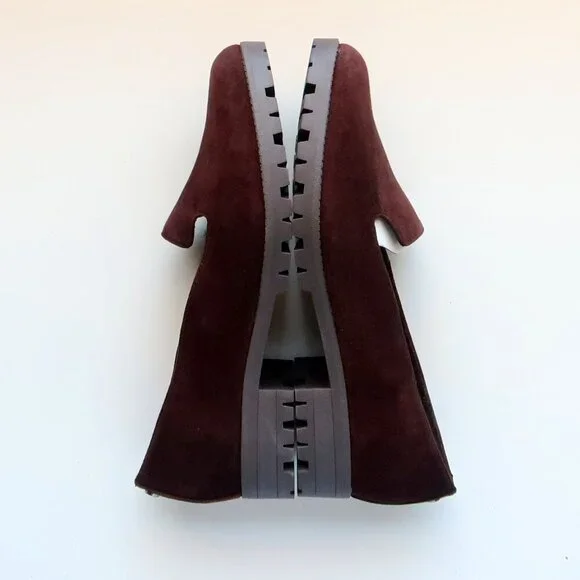 Easy Spirit Brown Suede Leather Lug Sole Low Heel Loafers Slip-on Orthotic Shoes - Picture 12 of 16